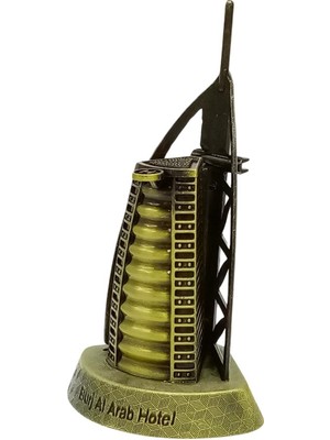 Dünyadan Hediyeler  Metal Dubai Burj Al Arab Hotel Bronz 13 cm