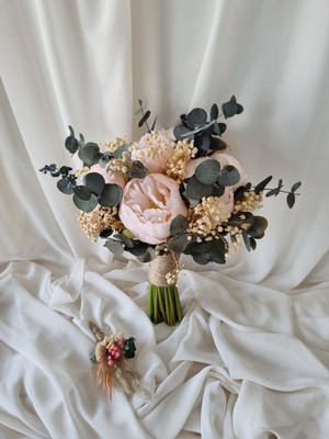 Destina Tasarım Pembe Şakayık Gelin Çiçeği