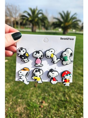 Bear & Pear Snoopy 8 Adet Crocs Terlik Süsü Jibbitz Aksesuar