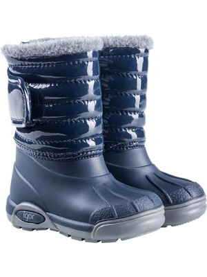 Igor W10168 Topo Ski Charol Waterproof Kürklü Kar Botu Lacivert