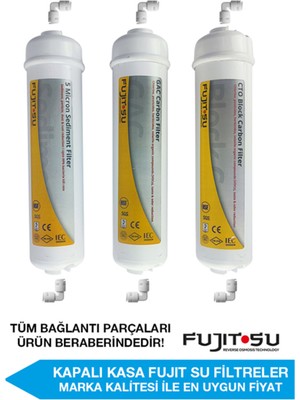 Alkalina Inline Ön Takım Filtre - Kapalı Kasa Su Arıtma Filtresi - 3'lü Arıtma Filtresi