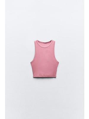 The Champ Clothing The Champ Halter Yaka Pembe Kadın Crop Top