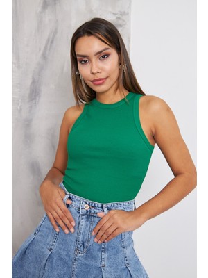 The Champ Clothing The Champ Halter Yaka Yeşil Kadın Top