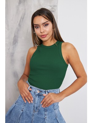 The Champ Clothing The Champ Halter Yaka Haki Kadın Top