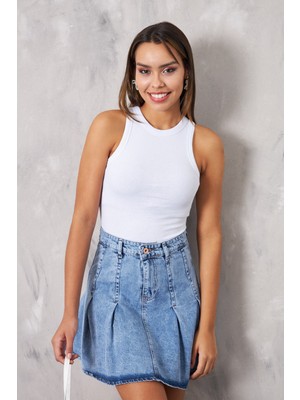 The Champ Clothing The Champ Halter Yaka Beyaz Kadın Top