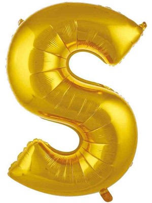 Ürün Limanı S Harfi 16 Inç 36 cm Gold Renk Folyo Balon