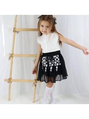 Rainbow Kids Kız Çocuk Dantel Detaylı Güpürlü Takım