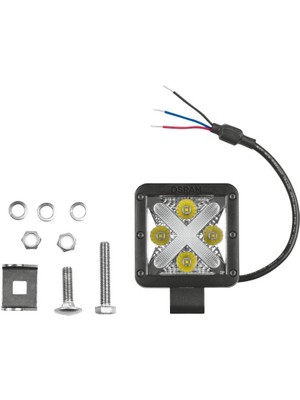 Osram 12V-24V Off-Road Çalışma Lambası (4 Ledli) 20W 6000K 1300L (114 mt Mesafe) (80*85 Mm) (2 Ad)