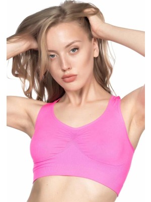 Miraxx Neon Fuşya Emay 4001 Soft Sporcu Büstiyer