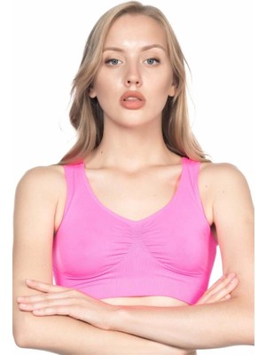 Miraxx Neon Fuşya Emay 4001 Soft Sporcu Büstiyer