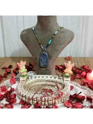 Durusoy Shop Center 5cm Lapis Lazuli ve Çakra Doğal Taşlı Kolye