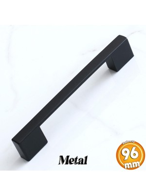 Badem10 Kale Kulp 96 mm Siyah Metal Mobilya Mutfak Çekmece Dolap Kulpları Dolabı Kapak Kulbu Kulpu 9.6 cm