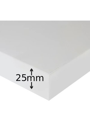 Mebu Home 90 x 20  cm , 3 Lü Beyaz Uçan Raf, Bohem Duvar Rafı, Kitaplık, 25 Mm Kalınlığında Suntalam Raf