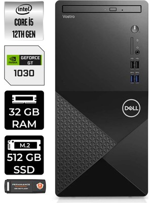 Dell Vostro 3910MT Intel Core I5 12400 32GB 512GB SSD GT1030/4GB W11H N7519VDT3910 & Masaüstü Bilgisayar & Per4 USB Bellek N7519VDT3910P377