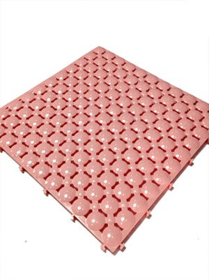 3 Adet 33X33X1,5 cm Ortopedik Plastik Yer Karosu, Geçkili Paspas, Islak Zemin Izgarası,  Toz Pembe