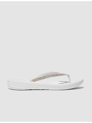 FitFLop FitFlop IQUSHION SPARKLE R08 Beyaz Kadın Parmak Arası Terlik