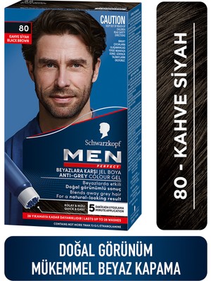 Schwarzkopf Men Perfect Beyazlara Karşı Jel Boya 80 Kahve Siyah
