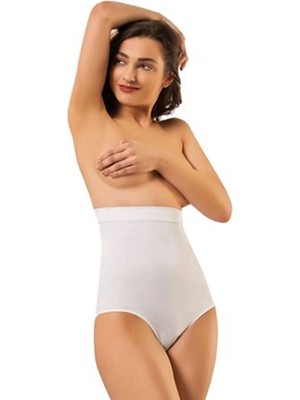Miraxx Beyaz Kadın Dikişsiz Slip Korse - 780