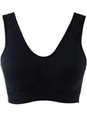 Miraxx Siyah Dikişsiz Kadın Pedli Sütyen Korse - 704