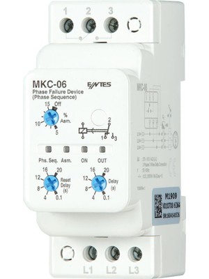 Entes Motor  (Faz) Koruma Rolesi  Mkc-06    Entes