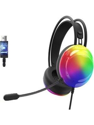 Lenovo G30B Rgb Işıklı Siyah Kulak Üstü Kablolu Gaming Kulaklık