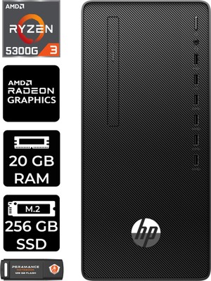 Hp 295 G9 Amd Ryzen 3 5300G 20GB 256GB SSD W11P 6D391EA Masaüstü Bilgisayar & Per4 USB Bellek 6D391EAP416