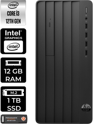 Hp Pro Tower 290 G9 Intel Core I3 12100 12GB 1tb W11H 6D3A1EA Masaüstü Bilgisayar & Per4 USB Bellek 6D3A1EAP358