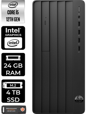 Hp Pro Tower 290 G9 Intel Core I5 12500 24GB 4tb SSD W11H 6D3A5EA Masaüstü Bilgisayar & Per4 USB Bellek 6D3A5EAP375