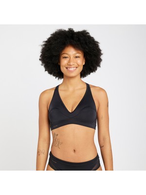 Olaian Kadın V Yaka Bikini Üstü - Siyah - ANA