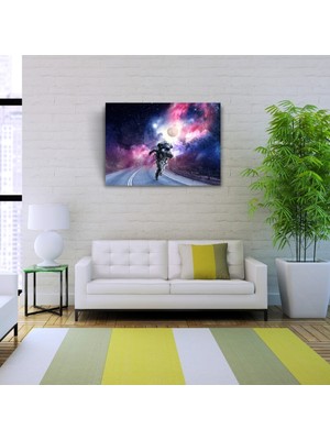 Karkissa Store Yolda Koşan Astronot Kanvas Tablo 50  x  70