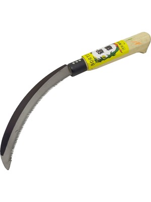 Yıldırım Nalbur Mini Dişli Orak Ahşap Sap Küçük Boy Çelik Ot Kesme Çim Biçme Diken Kesme Tahra