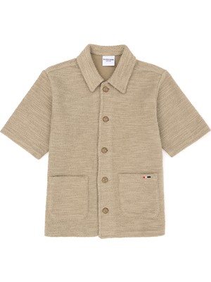 U.S. Polo Assn. Erkek Çocuk Açık Haki Kısa Kollu Gömlek 50282110-VR183