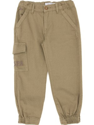 U.S. Polo Assn. Erkek Çocuk Haki Pantolon (Kanvas-Chino) 50282990-VR027