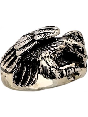 Gevherans Kartal Figürlü Gümüş Yüzük 240053205G08Y