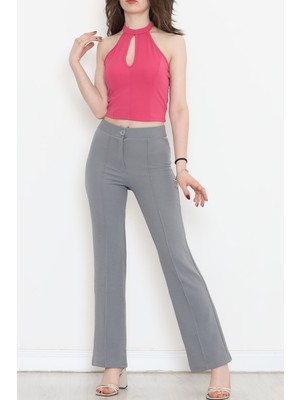 Smond Store Bağlamalı Crop Bluz Fuşya - 18457.631.