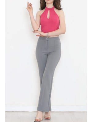 Smond Store Bağlamalı Crop Bluz Fuşya - 18457.631.