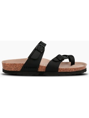 Genuins Kadın Terlik Dublın G104379 Genuins Vegan Black