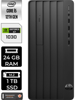 Hp Pro Tower 290 G9 Intel Core I5 12500 24GB 1tb SSD GT1030/4GB W11H 6D3A5EA Masaüstü Bilgisayar & Per4 USB Bellek 6D3A5EAP373