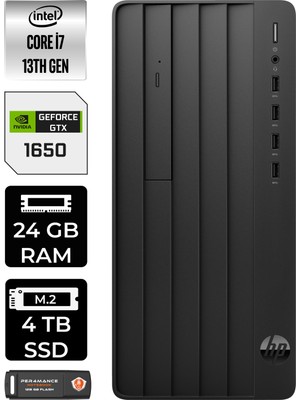 Hp Pro Tower 290 G9 Intel Core I7 13700 24GB 4tb SSD GTX1650/4GB W11H 8T2X1ES Masaüstü Bilgisayar & Per4 USB Bellek 8T2X1ESP375