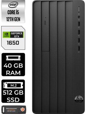 Hp Pro Tower 290 G9 Intel Core I5 12500 40GB 512GB SSD GTX1650/4GB Fdos 6D3A5EA Masaüstü Bilgisayar & Per4 USB Bellek 6D3A5EAP337