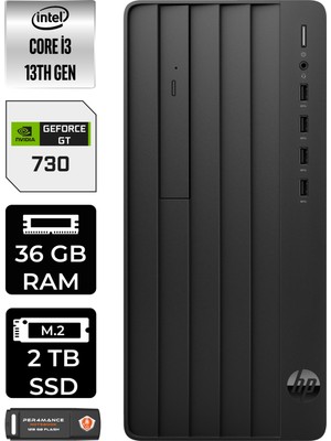 Hp Pro Tower 290 G9 Intel Core I3 13100 36GB 2tb SSD GT730/4GB W11P 8T2X0ES Masaüstü Bilgisayar & Per4 USB Bellek 8T2X0ESP434