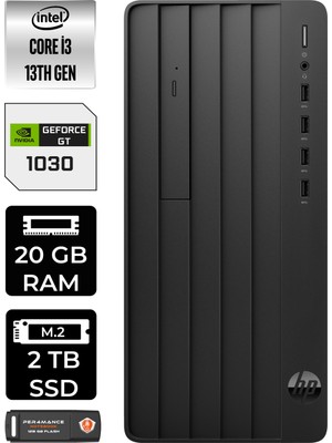 Hp Pro Tower 290 G9 Intel Core I3 13100 20GB 2tb SSD GT1030/4GB W11P 8T2X0ES Masaüstü Bilgisayar & Per4 USB Bellek 8T2X0ESP419