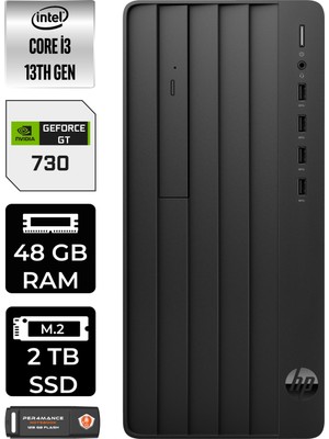 Hp Pro Tower 290 G9 Intel Core I3 13100 48GB 2tb SSD GT730/4GB W11P 8T2X0ES Masaüstü Bilgisayar & Per4 USB Bellek 8T2X0ESP444