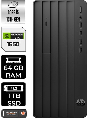 Hp Pro Tower 290 G9 Intel Core I5 13500 64GB 1tb SSD GTX1650/4GB W11H 8T2W9ES Masaüstü Bilgisayar & Per4 USB Bellek 8T2W9ESP398