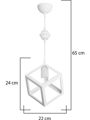 Lumen İstanbul Küp Tekli Sarkıt Beyaz Beyaz Bilezik Küre