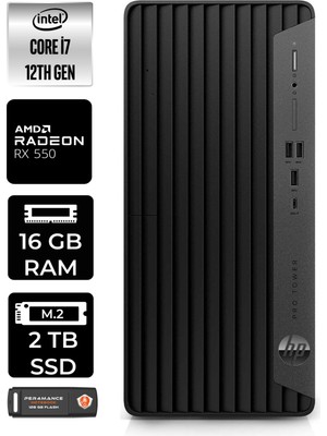 Hp Pro Tower 400 G9 Intel Core I7 12700 16GB 2tb SSD RX550/4GB Fdos 6U3M9EA Masaüstü Bilgisayar & Per4 USB Bellek 6U3M9EAP314
