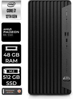 Hp Pro Tower 400 G9 Intel Core I7 12700 48GB 512GB SSD RX550/4GB W11H 6U3M9EA Masaüstü Bilgisayar & Per4 USB Bellek 6U3M9EAP392
