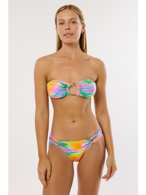 Ayyıldız 4604 Parlak Pembe Straplez Bikini Takımı