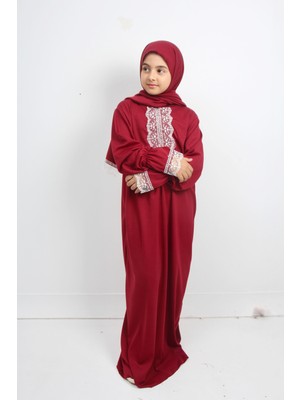 Defka Genç Kız Namaz Elbisesi Kendinden Şallı