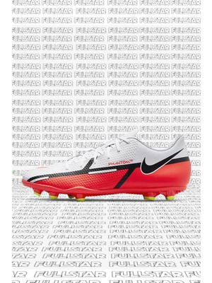 Nike Phantom G. T. 2 Club F. G. / M. G.  Soccer Shoes Beyaz Kırmızı Krampon